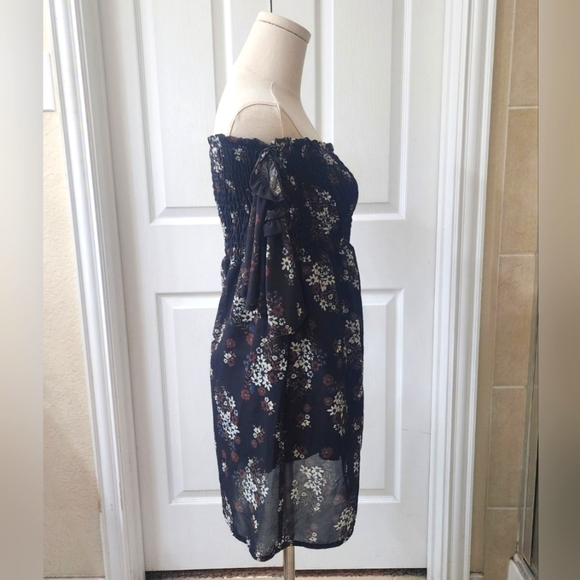 I am Floral Off the Shoulder Short Sleeve mini Dress Size Small - Picture 4 of 7